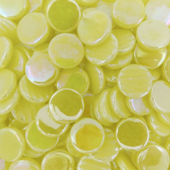 Rund Glasflise Perlemor 18mm Syregul