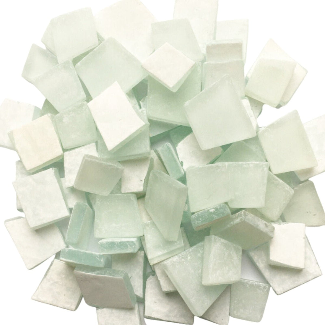 Lasimosaiikki – Beachglass valkoinen - mosaicshop