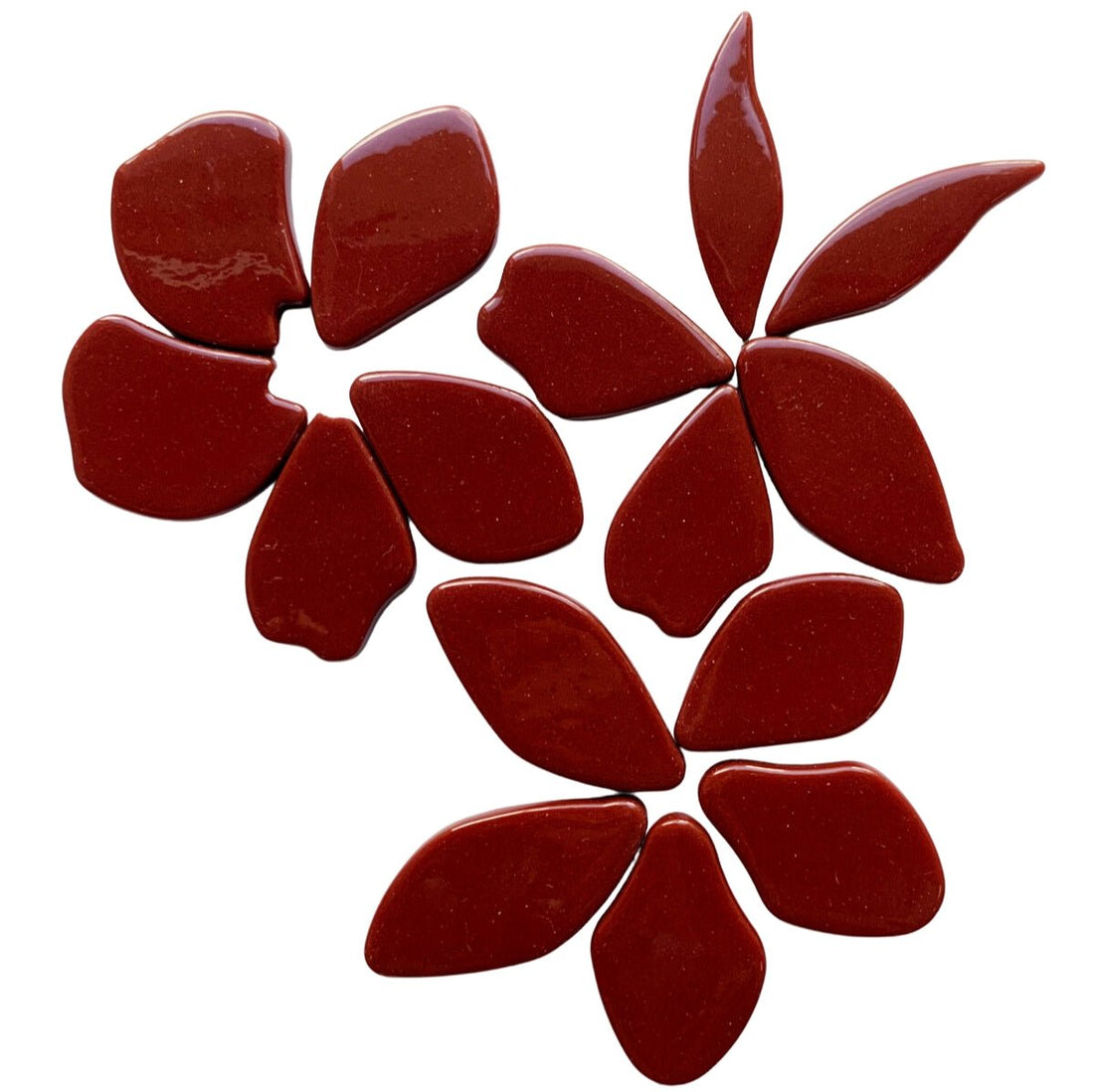 Lasimosaiikki – Lasiterälehdet bordeaux - mosaicshop