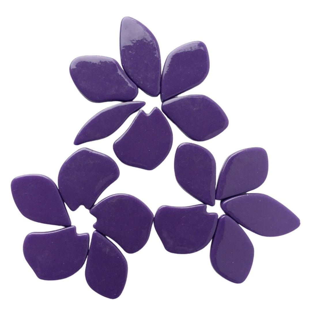 Lasimosaiikki – Lasiterälehdet tummanpurppura - mosaicshop