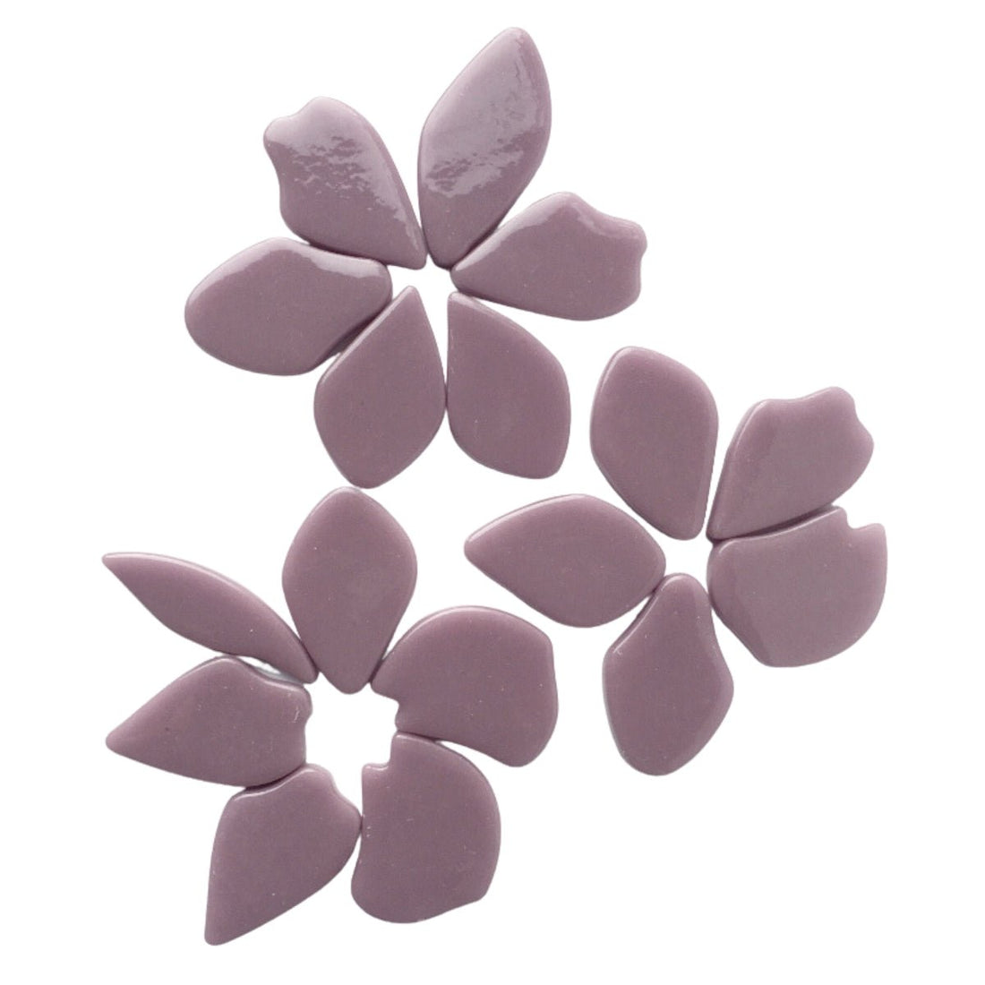 Lasimosaiikki – Lasiterälehdet liila - mosaicshop
