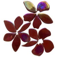 Lasimosaiikki – Helmiäishohtoiset lasiterälehdet bordeaux - mosaicshop