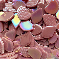 Verre Mosaique - glass mosaic -Glasmosaik-glasmozaïek-Bloemblaadjes Glas Parelmoer Framboos - mosaicshop