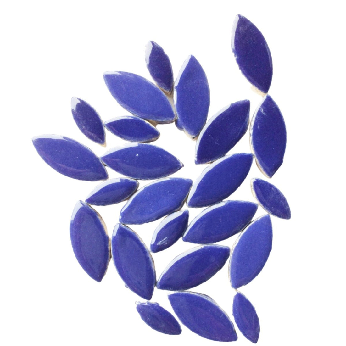 Verre Mosaique - glass mosaic -Glasmosaik-glasmozaïek-Bloemblaadjes Indigo - mosaicshop
