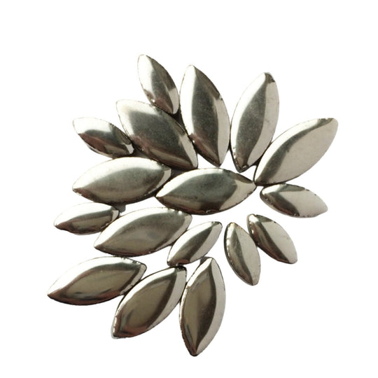 Mosaiksteinen Elipsenform  Silber