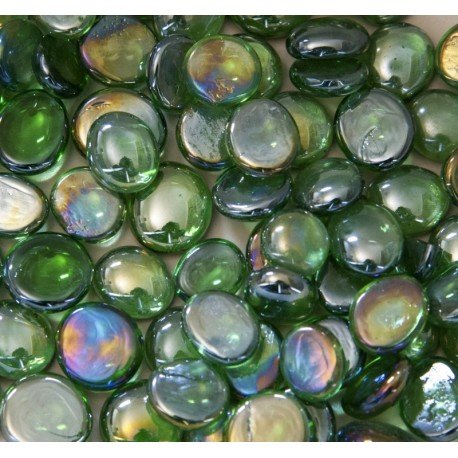 Lasimosaiikki – Lasipisarat 16-20mm timantinvihreä - mosaicshop