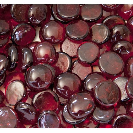 Lasimosaiikki – Lasipisarat 16-20mm kristallinpunainen - mosaicshop