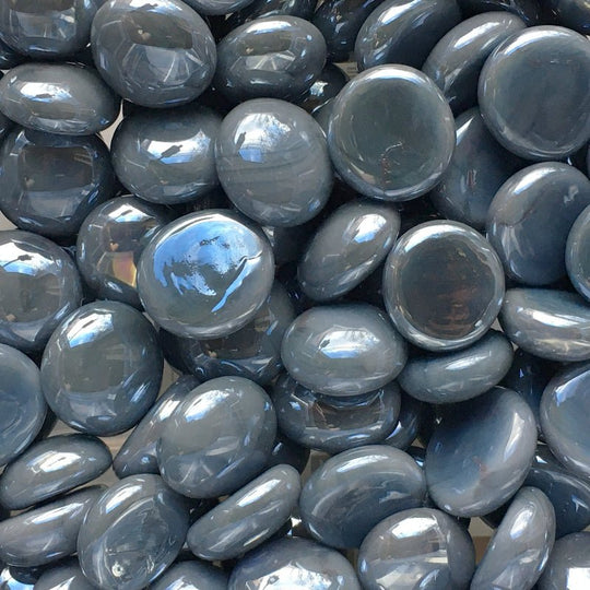 Glass Nuggets 16-20mm   Opal Grey