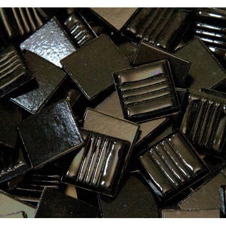 Lasimosaiikki 20mm musta - mosaicshop