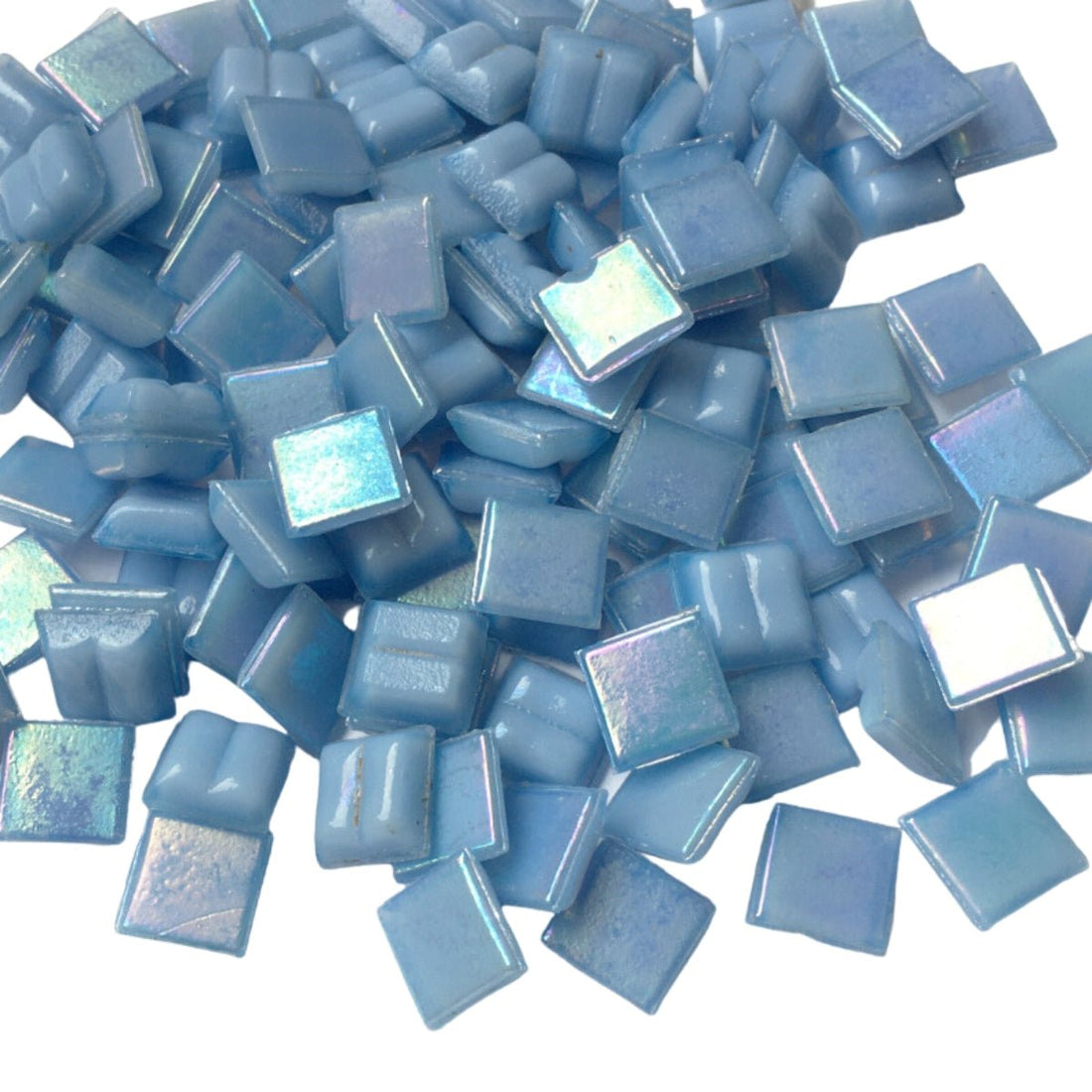 Irisoiva lasimosaiikki 10mm opaalinsininen - mosaicshop