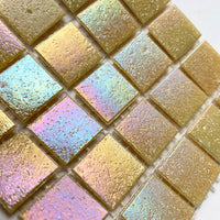Irisoiva lasimosaiikki 20mm samppanja - mosaicshop