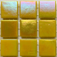 Irisoiva lasimosaiikki 20mm sitriini - mosaicshop