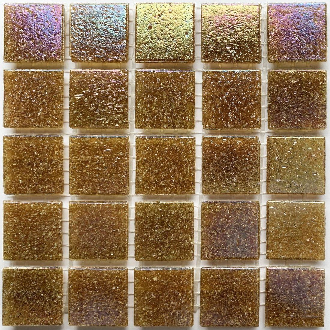Irisoiva lasimosaiikki 20mm kahvi - mosaicshop