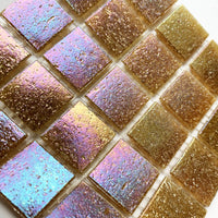 Irisoiva lasimosaiikki 20mm kahvi - mosaicshop