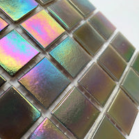 Irisoiva lasimosaiikki 20mm sumukristalli - mosaicshop