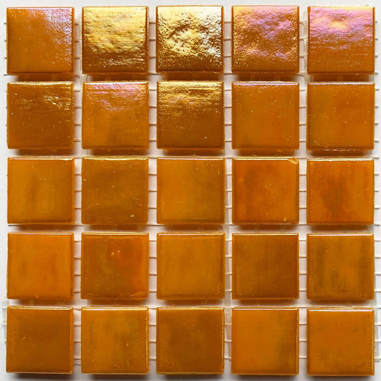 Glasmosaik Iriserende 20mm Orange