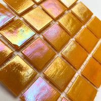 Irisoiva lasimosaiikki 20mm oranssi - mosaicshop