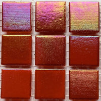 Irisoiva lasimosaiikki 20mm rubiininpunainen - mosaicshop