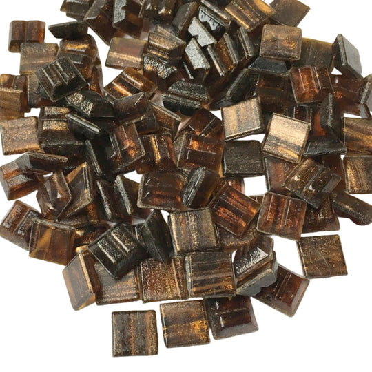 Glasmosaik med Guldårer 10mm Dyb Topas