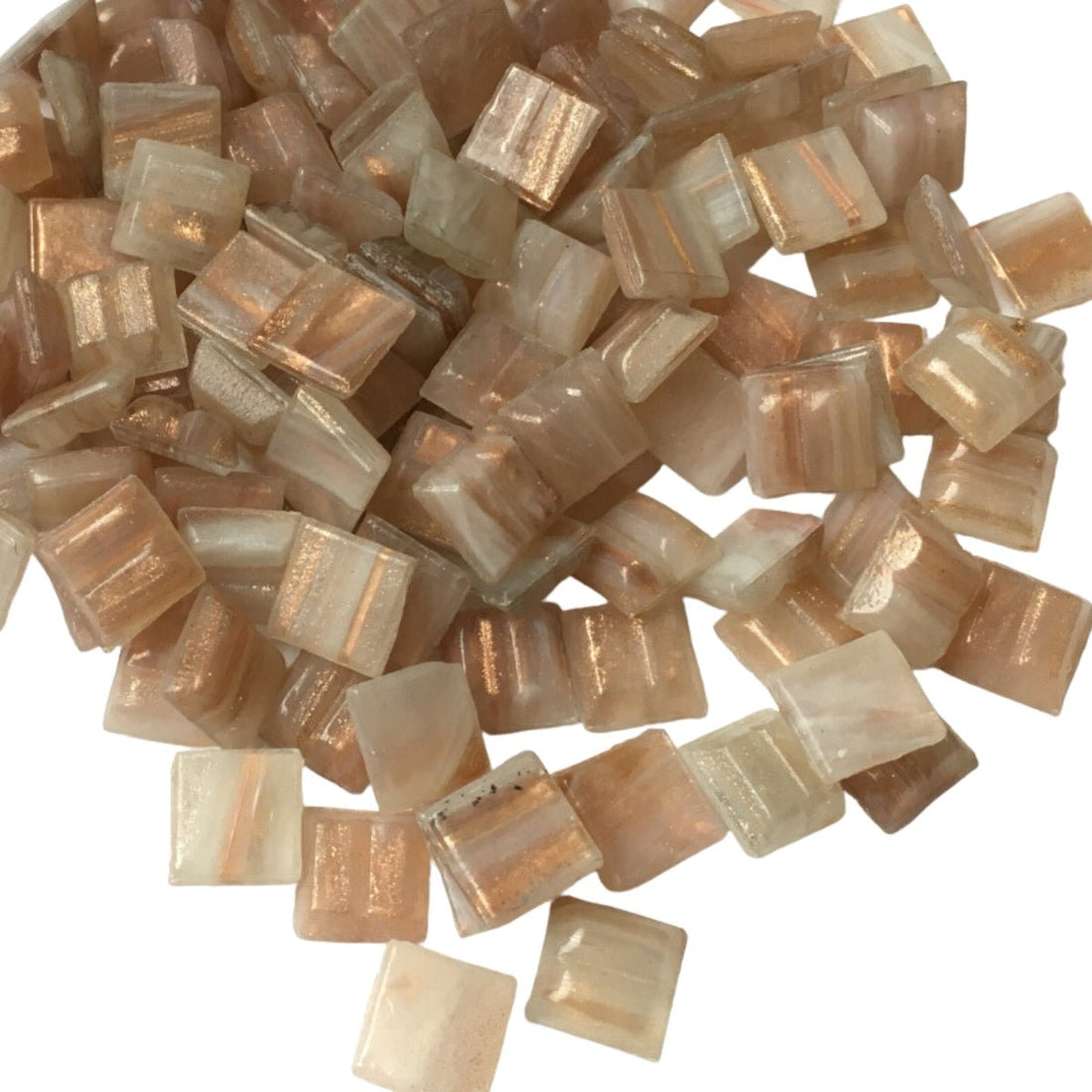 Kultasuoninen lasimosaiikki 10mm vaalea kulta - mosaicshop