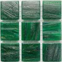 Kultasuoninen lasimosaiikki 20mm metsänvihreä - mosaicshop