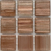 Kultasuoninen lasimosaiikki 20mm vaalea kuparinen - mosaicshop