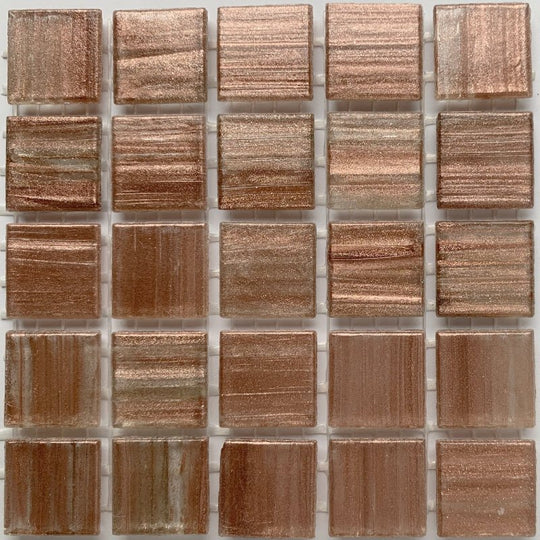 Glasmozaiek met Goud Dooradert 20mm Licht Koper