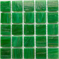 Kultasuoninen lasimosaiikki 20mm malakiitti - mosaicshop