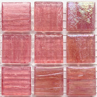 Kultasuoninen lasimosaiikki 20mm vaaleanpunainen - mosaicshop