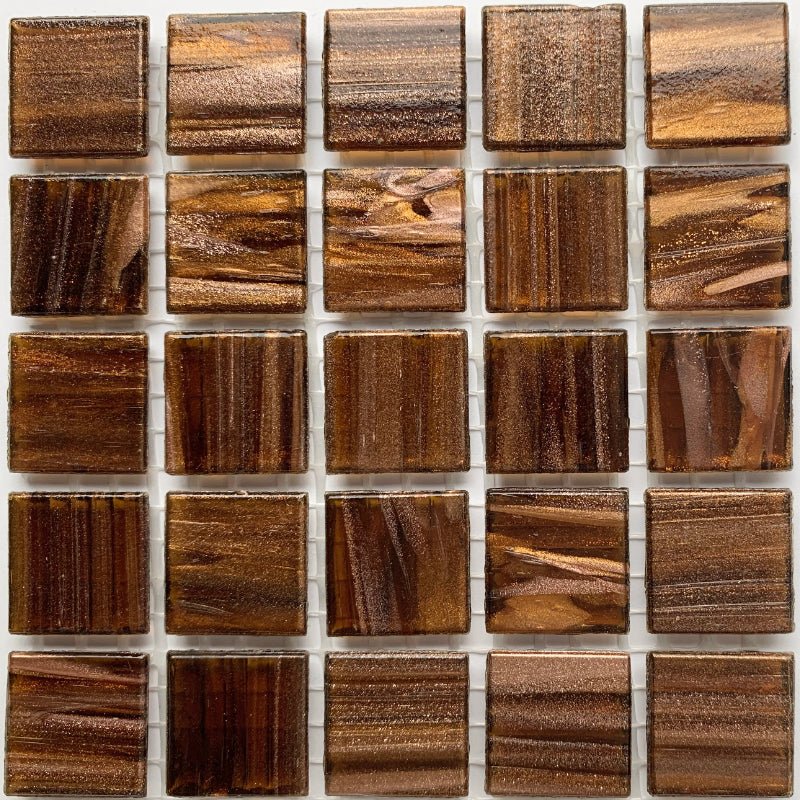 Kultasuoninen lasimosaiikki 20mm tiikerinsilmä - mosaicshop