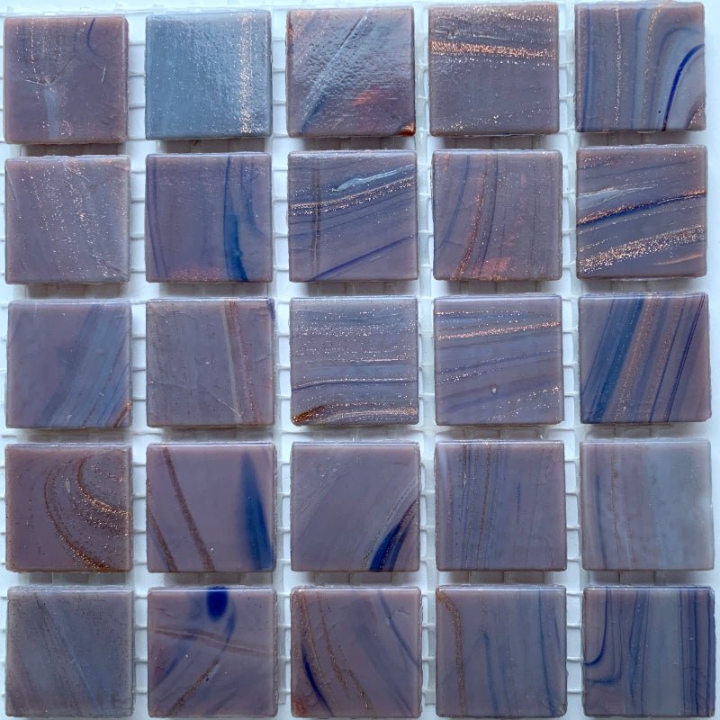Kultasuoninen lasimosaiikki 20mm ultravioletti - mosaicshop
