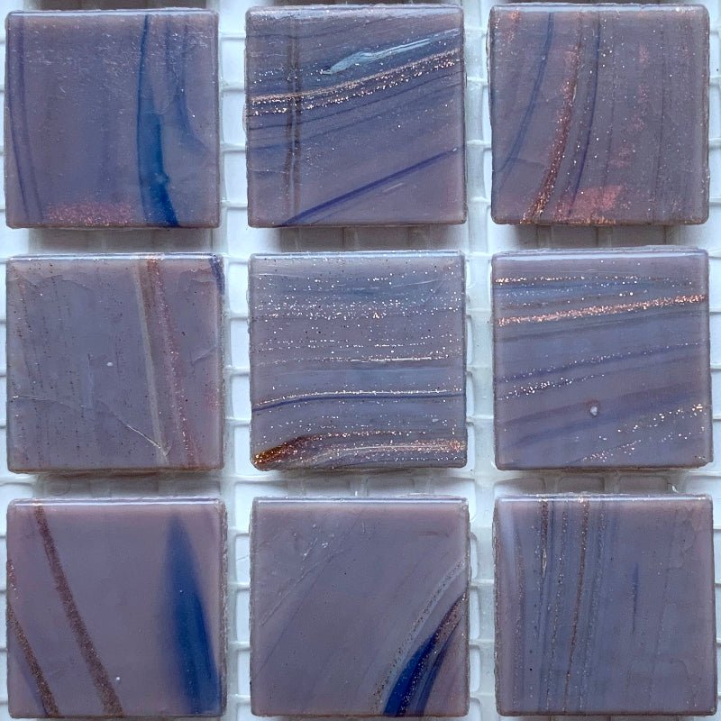 Kultasuoninen lasimosaiikki 20mm ultravioletti - mosaicshop