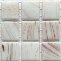 Kultasuoninen lasimosaiikki 20mm valkokulta - mosaicshop