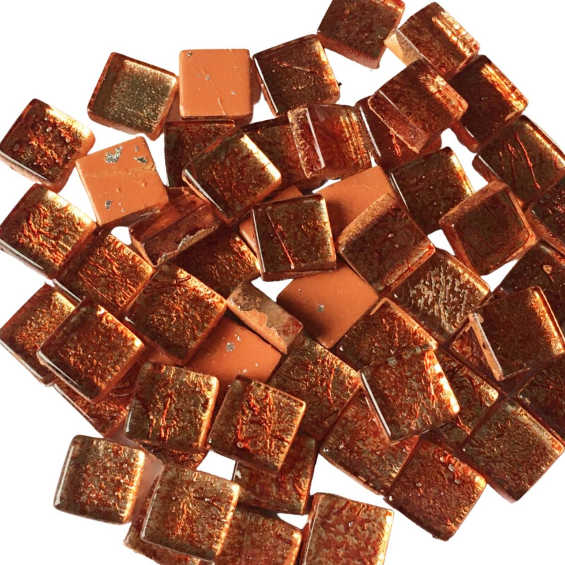 Lasimosaiikki – Peilimosaiikki 10mm meripihka - mosaicshop