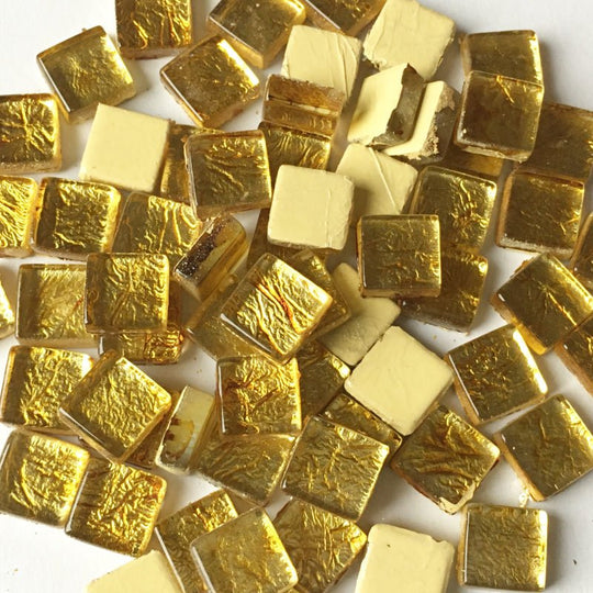 Glasmosaik Spejl 10mm Guld