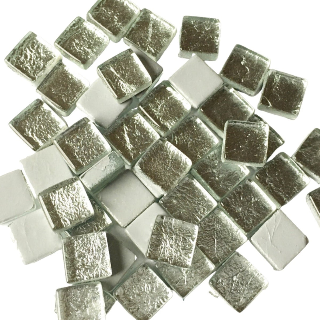 Lasimosaiikki – Peilimosaiikki 10mm hopeinen - mosaicshop