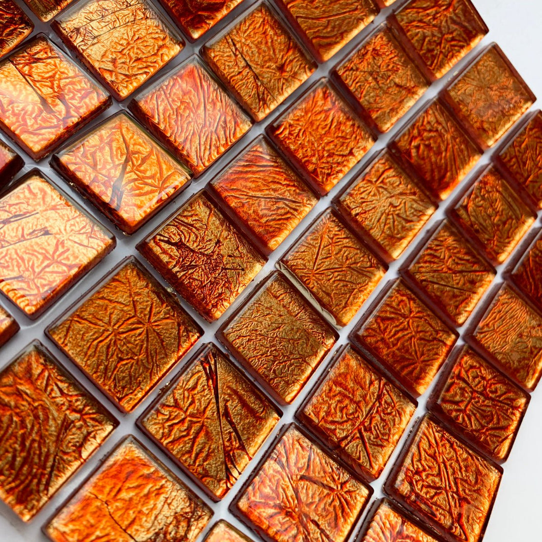 Lasimosaiikki – Peilimosaiikki 20mm meripihka - mosaicshop
