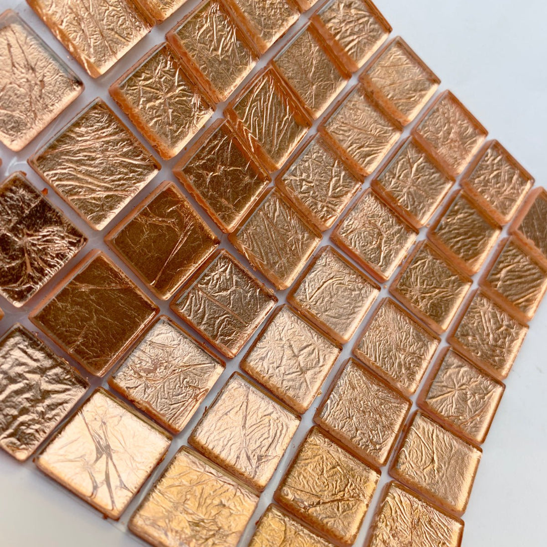 Lasimosaiikki – Peilimosaiikki 20mm samppanja - mosaicshop