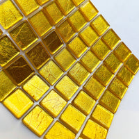 Lasimosaiikki – Peilimosaiikki 20mm kultainen - mosaicshop