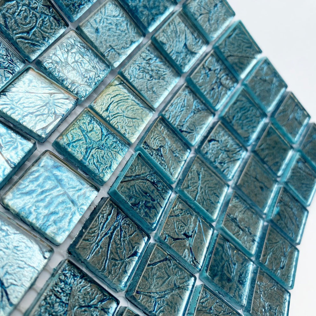 Lasimosaiikki – Peilimosaiikki 20mm turkoosi - mosaicshop