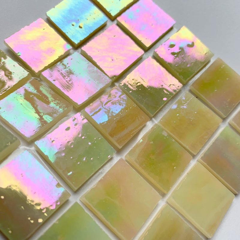 Verre Mosaique - glass mosaic -Glasmosaik-glasmozaïek-Glasmozaiek Tiffany Glacier 20mm Behekst - mosaicshop