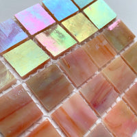 Tiffany Glacier -lasimosaiikki 20mm koralli - mosaicshop