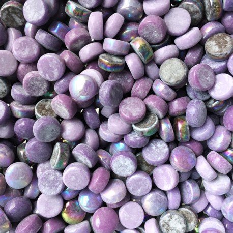 Lasimosaiikki – Lasinapit 12mm purppura sekoitus - mosaicshop