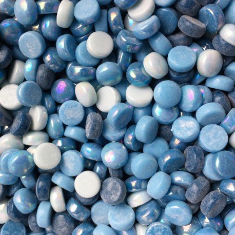 Lasimosaiikki – Lasinapit 12mm turkoosi sekoitus - mosaicshop