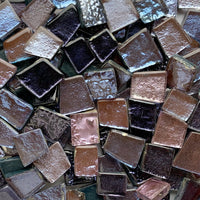 Lasimosaiikki – Peilipintainen lasilaatta violetti sekoitus - mosaicshop