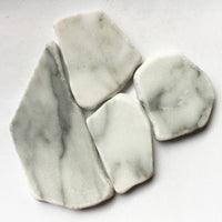 Verre Mosaique - glass mosaic -Glasmosaik-glasmozaïek-Marmer Polygoon Bianco Carrara - mosaicshop