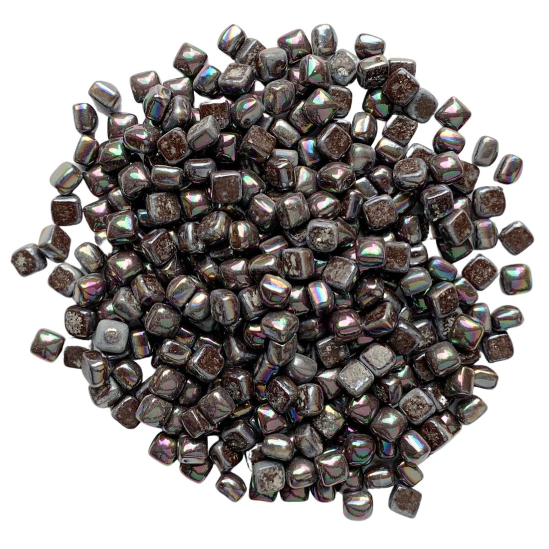 Mikrolasimosaiikki 4,8mm helmiäishohtoinen tumma suklaa - mosaicshop
