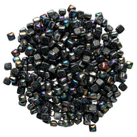 Mikrolasimosaiikki 4,8mm helmiäishohtoinen musta - mosaicshop