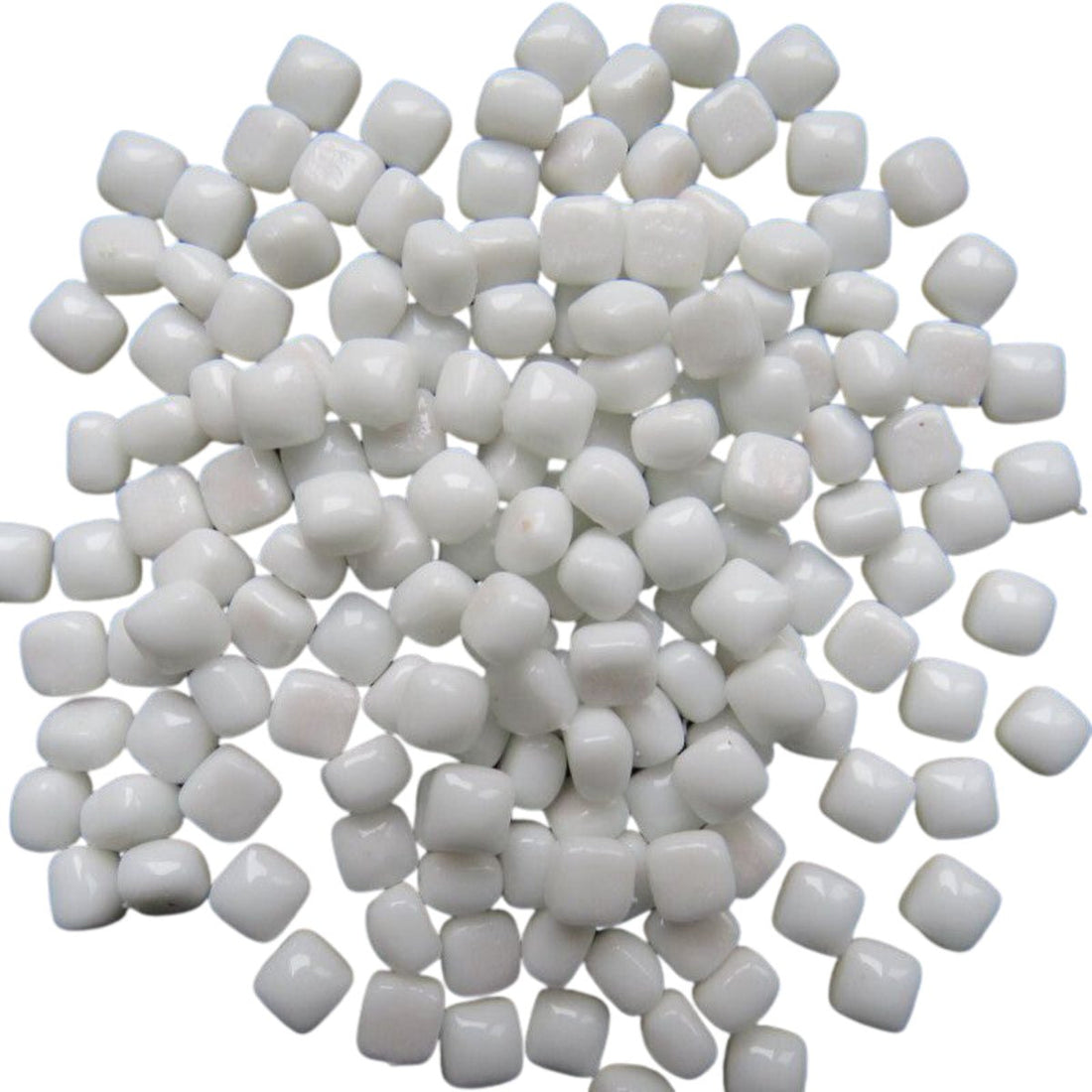 Mikrolasimosaiikki 4,8mm valkoinen - mosaicshop