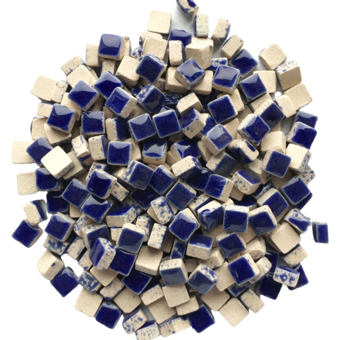 Verre Mosaique - glass mosaic -Glasmosaik-glasmozaïek-Micro Keramiek 5mm Indigo - mosaicshop